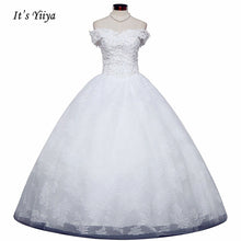 Load image into Gallery viewer, Free Shipping Appliques Wedding dresses Strapless Vestidos De Novia Off white dress Bridal Ball gowns Sleeveless Frocks IY032
