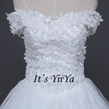 Load image into Gallery viewer, Free Shipping Appliques Wedding dresses Strapless Vestidos De Novia Off white dress Bridal Ball gowns Sleeveless Frocks IY032
