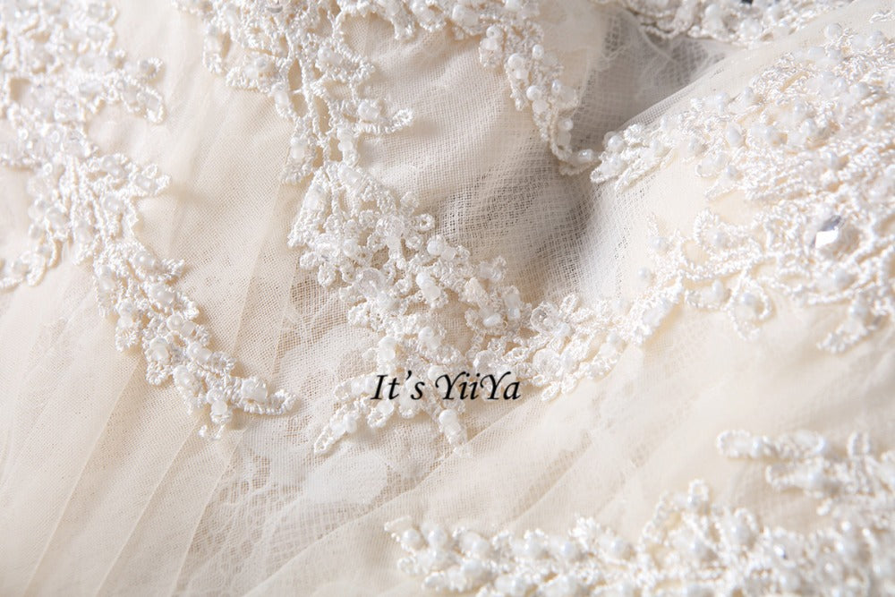 Vestidos De Novia  Free Shipping Ivory Wedding dresses Bridal Ball gowns Sexy Sleeveless Frocks Lace Simple shoulder dress IY026