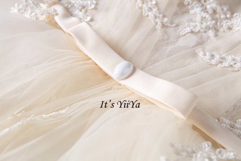 Vestidos De Novia  Free Shipping Ivory Wedding dresses Bridal Ball gowns Sexy Sleeveless Frocks Lace Simple shoulder dress IY026