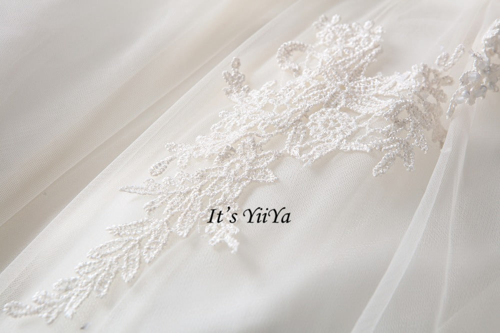 Vestidos De Novia  Free Shipping Ivory Wedding dresses Bridal Ball gowns Sexy Sleeveless Frocks Lace Simple shoulder dress IY026