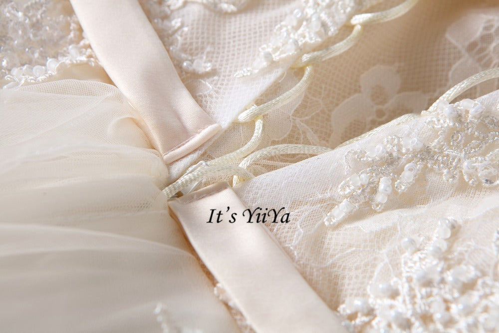 Vestidos De Novia  Free Shipping Ivory Wedding dresses Bridal Ball gowns Sexy Sleeveless Frocks Lace Simple shoulder dress IY026