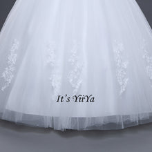Load image into Gallery viewer, Free Shipping Boat neck Vestidos De Novia Off white dress Bridal Ball gowns Sleeveless Frocks Elegant Wedding dresses IY029
