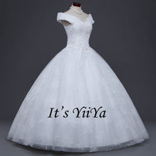 Load image into Gallery viewer, Free Shipping Vestidos De Novia Off white Bridal dress Sweatheart Bridal Ball gowns Sleeveless Frocks Lace Wedding dresses IY028
