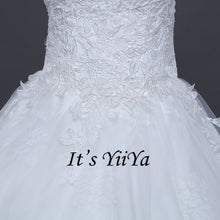 Load image into Gallery viewer, Free Shipping Vestidos De Novia Off white Bridal dress Sweatheart Bridal Ball gowns Sleeveless Frocks Lace Wedding dresses IY028
