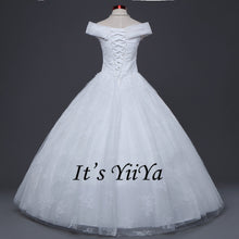 Load image into Gallery viewer, Free Shipping Vestidos De Novia Off white Bridal dress Sweatheart Bridal Ball gowns Sleeveless Frocks Lace Wedding dresses IY028
