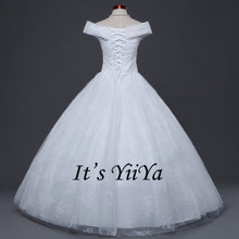Load image into Gallery viewer, Free Shipping Vestidos De Novia Off white Bridal dress Sweatheart Bridal Ball gowns Sleeveless Frocks Lace Wedding dresses IY028
