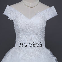 Load image into Gallery viewer, Free Shipping Vestidos De Novia Off white Bridal dress Sweatheart Bridal Ball gowns Sleeveless Frocks Lace Wedding dresses IY028
