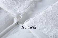 Load image into Gallery viewer, Free shipping White Wedding Ball Gowns High neck Three Quarter Sleeves Princess Vestidos De Novia Lovely Frock Bride Dress IY001
