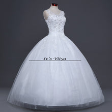 Load image into Gallery viewer, Free shipping 2016 V-neck White Bride Princess Fashion Vestidos De Novia Bride Wedding Ball Gowns Cheap Wedding Frocks HS227
