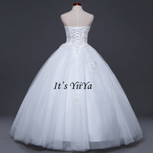 Load image into Gallery viewer, 2017 New Free shipping Strapless Sleeveless Wedding Dresses Plus size Ball Gowns Appliques Frocks dress Vestidos De Novia IY009
