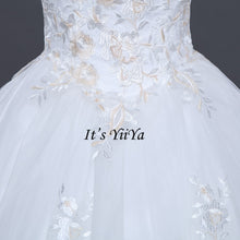 Load image into Gallery viewer, 2017 New Free shipping Strapless Sleeveless Wedding Dresses Plus size Ball Gowns Appliques Frocks dress Vestidos De Novia IY009

