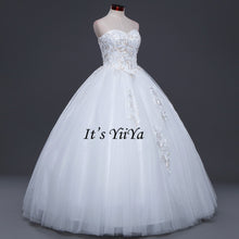 Load image into Gallery viewer, 2017 New Free shipping Strapless Sleeveless Wedding Dresses Plus size Ball Gowns Appliques Frocks dress Vestidos De Novia IY009
