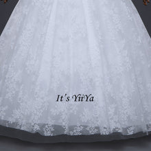 Load image into Gallery viewer, Free Shipping Wedding dresses O-neck Vestidos De Novia Off white dress Bridal Ball gowns Long sleeve Frocks Appliques IY031
