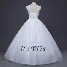 Load image into Gallery viewer, Free shipping Sleeveless Bride dresses White Wedding Ball Gowns  Princess Vestidos De Novia O-neck Frock Bride Dress IY002
