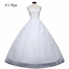 Load image into Gallery viewer, 2017 New Arrival Free Shipping Off white Wedding dresses Strapless Bridal Ball gowns Sleeveless Frocks Vestidos De Novia IY021
