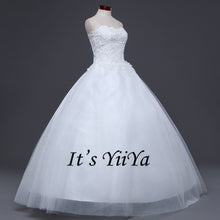 Load image into Gallery viewer, 2017 New Arrival Free Shipping Off white Wedding dresses Strapless Bridal Ball gowns Sleeveless Frocks Vestidos De Novia IY021
