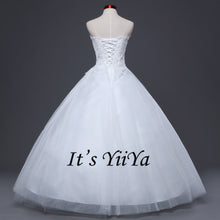 Load image into Gallery viewer, 2017 New Arrival Free Shipping Off white Wedding dresses Strapless Bridal Ball gowns Sleeveless Frocks Vestidos De Novia IY021
