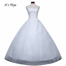 Load image into Gallery viewer, 2017 New Arrival Free Shipping Off white Wedding dresses Strapless Bridal Ball gowns Sleeveless Frocks Vestidos De Novia IY021

