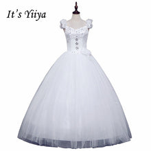Load image into Gallery viewer, Free shipping 2017 New off White Sleeveless Princess Vestidos De Novia Bride Wedding Gowns Wedding Frocks Dress Ball Gowns H21
