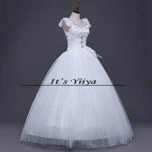 Load image into Gallery viewer, Free shipping 2017 New off White Sleeveless Princess Vestidos De Novia Bride Wedding Gowns Wedding Frocks Dress Ball Gowns H21
