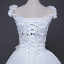 Load image into Gallery viewer, Free shipping 2017 New off White Sleeveless Princess Vestidos De Novia Bride Wedding Gowns Wedding Frocks Dress Ball Gowns H21

