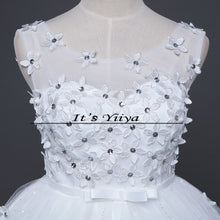 Load image into Gallery viewer, Free shipping New White Wedding Ball Gowns o-neck Sleeveless Cheap Princess Vestidos De Novia Wedding Frock Bride Dress HS237
