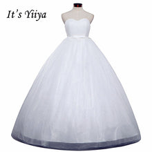 Load image into Gallery viewer, Free shipping White Wedding Ball Gowns Strapless Sex Sleeveless Cheap Princess Vestidos De Novia Wedding Frock Bride Dress HS241
