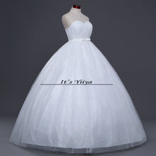 Load image into Gallery viewer, Free shipping White Wedding Ball Gowns Strapless Sex Sleeveless Cheap Princess Vestidos De Novia Wedding Frock Bride Dress HS241
