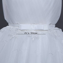 Load image into Gallery viewer, Free shipping White Wedding Ball Gowns Strapless Sex Sleeveless Cheap Princess Vestidos De Novia Wedding Frock Bride Dress HS241
