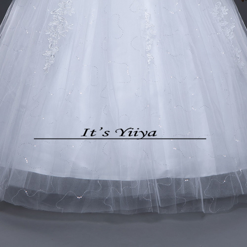 Free shipping 2017 Summer Half Sleeves Lace Boat Neck Wedding Dresses Plus size Princess Bride Gowns Vestidos De Novia HS259