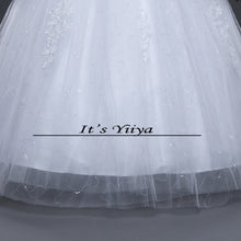 Load image into Gallery viewer, Free shipping 2017 Summer Half Sleeves Lace Boat Neck Wedding Dresses Plus size Princess Bride Gowns Vestidos De Novia HS259

