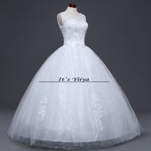 Load image into Gallery viewer, Free shipping New 2017 Summer O-neck Lace Simple Wedding Dress Plus size Princess Bride Frocks Vestidos De Novia HS249
