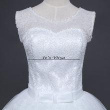 Load image into Gallery viewer, Free shipping New 2017 Summer O-neck Lace Simple Wedding Dress Plus size Princess Bride Frocks Vestidos De Novia HS249
