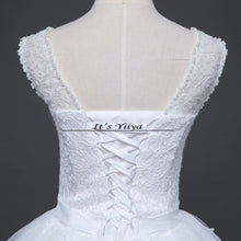 Load image into Gallery viewer, Free shipping New 2017 Summer O-neck Lace Simple Wedding Dress Plus size Princess Bride Frocks Vestidos De Novia HS249
