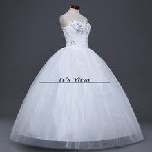 Load image into Gallery viewer, Free shipping wedding dresses white plus size lace dress cheap wedding gowns short sleeves bride dresses Vestidos De Novia HS162
