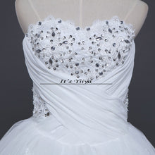 Load image into Gallery viewer, Free shipping wedding dresses white plus size lace dress cheap wedding gowns short sleeves bride dresses Vestidos De Novia HS162
