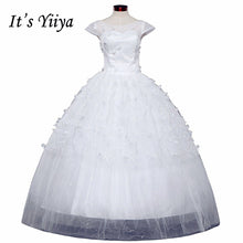 Load image into Gallery viewer, Free shipping New 2017 Summer O-Neck Short Sleeves Wedding Dresses Plus size Princess Bride Gowns Vestidos De Novia HS253
