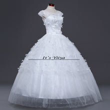 Load image into Gallery viewer, Free shipping New 2017 Summer O-Neck Short Sleeves Wedding Dresses Plus size Princess Bride Gowns Vestidos De Novia HS253
