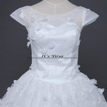 Load image into Gallery viewer, Free shipping New 2017 Summer O-Neck Short Sleeves Wedding Dresses Plus size Princess Bride Gowns Vestidos De Novia HS253
