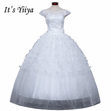 Load image into Gallery viewer, Free shipping New 2017 Summer O-Neck Short Sleeves Wedding Dresses Plus size Princess Bride Gowns Vestidos De Novia HS253
