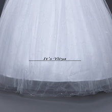 Load image into Gallery viewer, Free shipping New 2017 Summer Boat Neck Lace Sleeves Wedding Dresses Plus size Princess Bride Frocks Vestidos De Novia HS248
