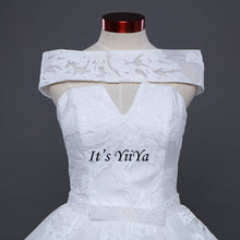 Load image into Gallery viewer, Vestidos De Novia Free Shipping Off white Bridal dress Bridal Ball gowns Sleeveless Frocks Lace Wedding dresses IY027
