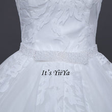 Load image into Gallery viewer, Vestidos De Novia Free Shipping Off white Bridal dress Bridal Ball gowns Sleeveless Frocks Lace Wedding dresses IY027
