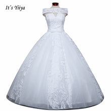 Load image into Gallery viewer, Vestidos De Novia Free Shipping Off white Bridal dress Bridal Ball gowns Sleeveless Frocks Lace Wedding dresses IY027
