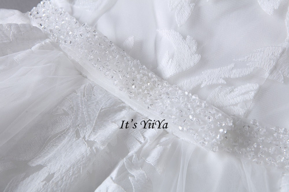 Vestidos De Novia Free Shipping Off white Bridal dress Bridal Ball gowns Sleeveless Frocks Lace Wedding dresses IY027
