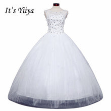 Load image into Gallery viewer, White Wedding Dresses Free shipping YiiYa 2017 new Elegant wedding frocks pincess flowers Vestidos De Novia ball gowns HS212
