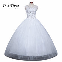 Load image into Gallery viewer, White Wedding Dresses Free shipping YiiYa 2017 new Elegant wedding frocks pincess flowers Vestidos De Novia ball gowns HS212
