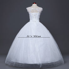 Load image into Gallery viewer, White Wedding Dresses Free shipping YiiYa 2017 new Elegant wedding frocks pincess flowers Vestidos De Novia ball gowns HS212
