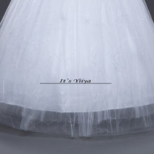 Load image into Gallery viewer, White Wedding Dresses Free shipping YiiYa 2017 new Elegant wedding frocks pincess flowers Vestidos De Novia ball gowns HS212
